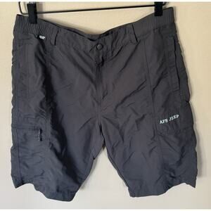AFS JEEP Men's Khaki Nylon Lightweight Shorts 34" Waist